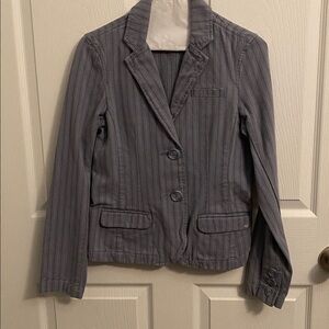 Women's Blue Pinstripe Tailored Blazer